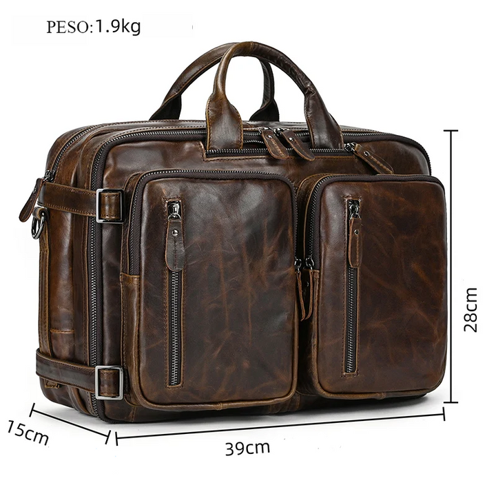 Maleta Executiva em Couro Legítimo Belvorn - Vestia