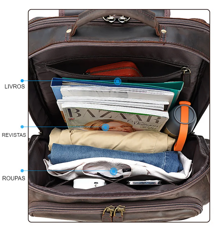 Mochila de Couro para Notebook 17" Torvian - Vestia