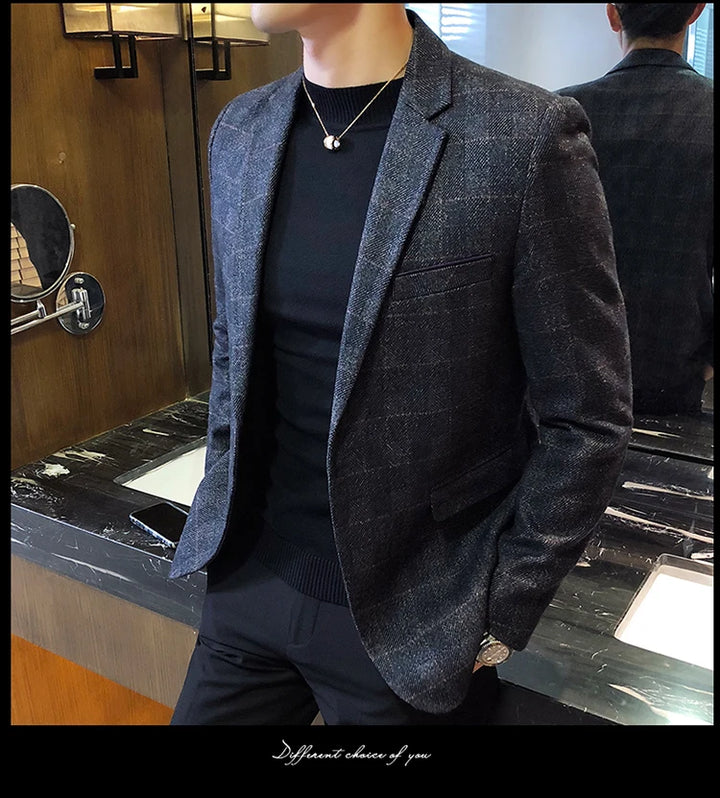 Blazer Masculino Xadrez Domenic - Vestia