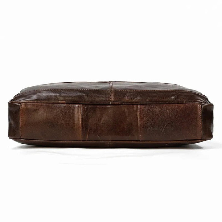 Maleta Executiva Couro Genuíno Envernizado Dallas - Vestia