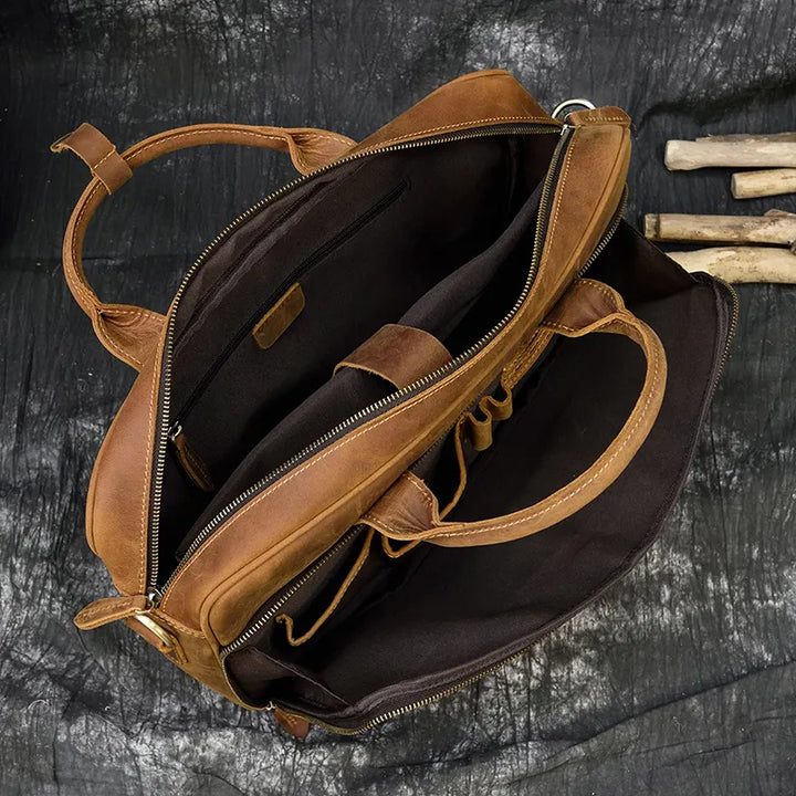 Maleta em couro legítimo Executiva Delvor - Vestia