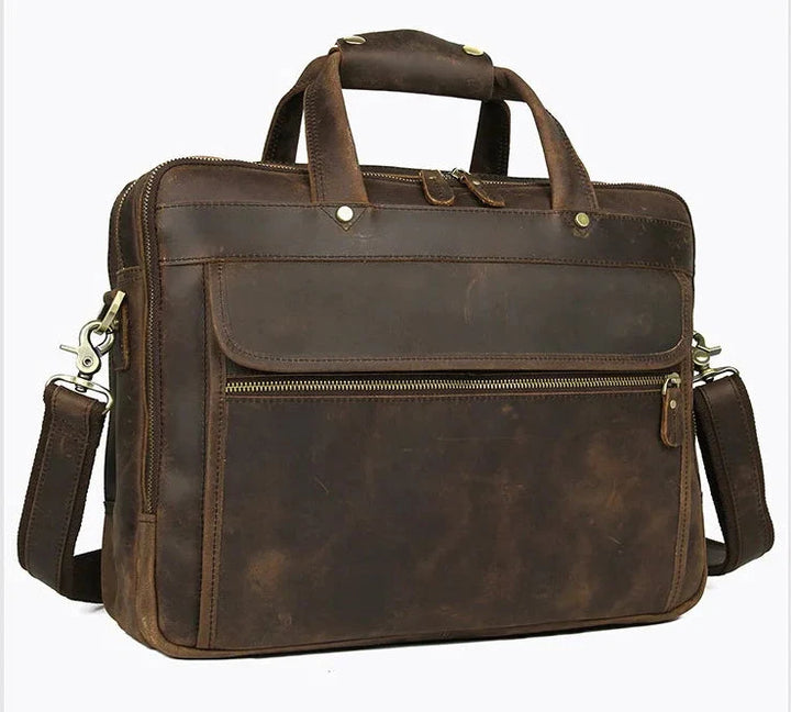 Maleta de couro legítimo Executiva Lorvenn - Vestia