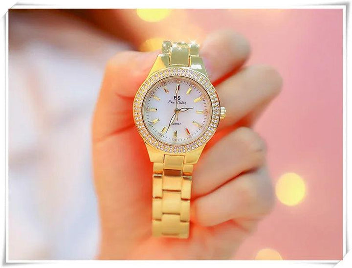 Relógio Feminino com Cristal de Quartzo + Pulseira - VESTIA