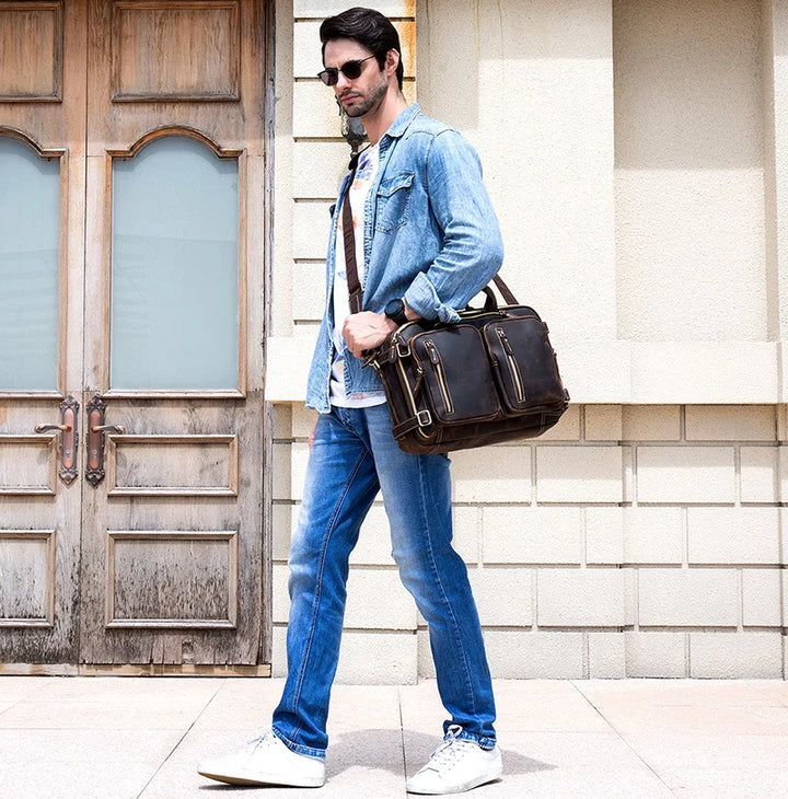 Maleta Executiva em Couro Legítimo Belvorn - Vestia