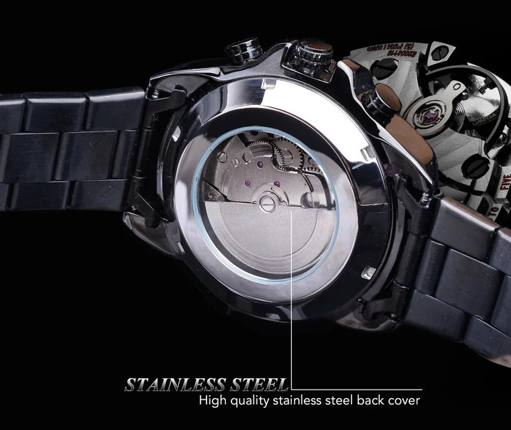 Relógio Mecânico automático aço MARVION - Vestia