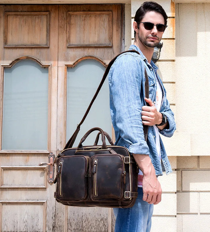 Maleta Executiva em Couro Legítimo Belvorn - Vestia