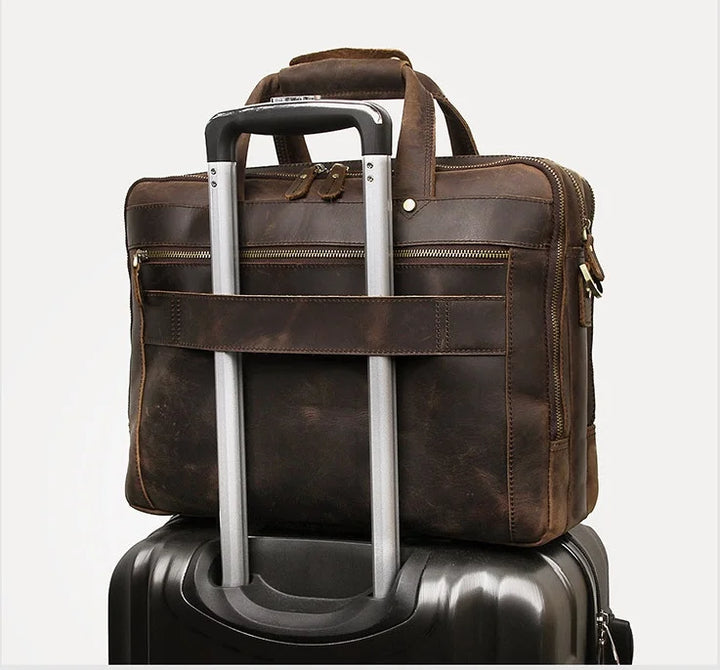 Maleta de couro legítimo Executiva Lorvenn - Vestia