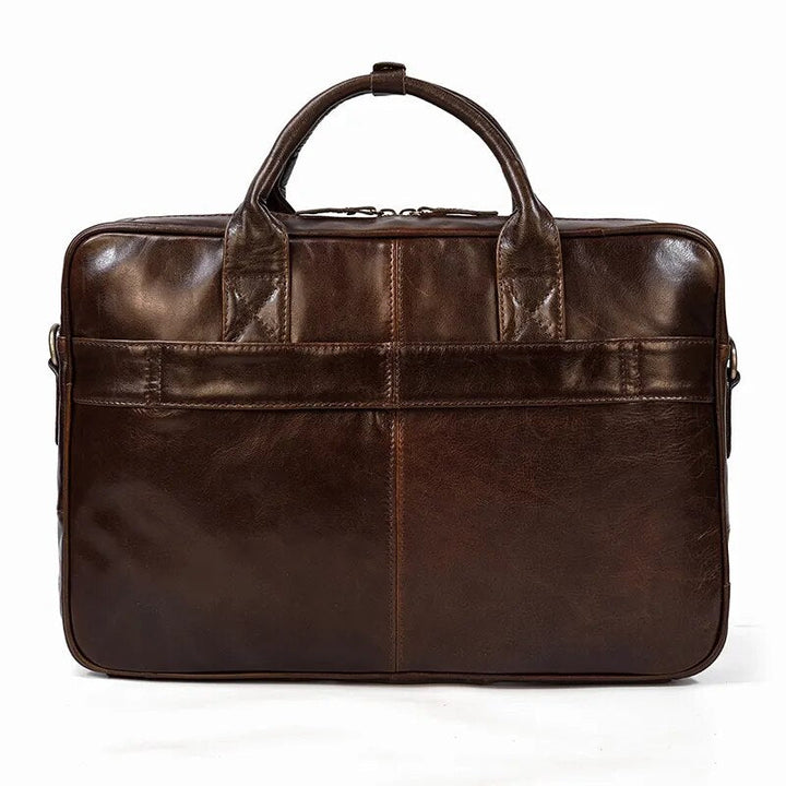 Maleta Executiva Couro Genuíno Envernizado Dallas - Vestia