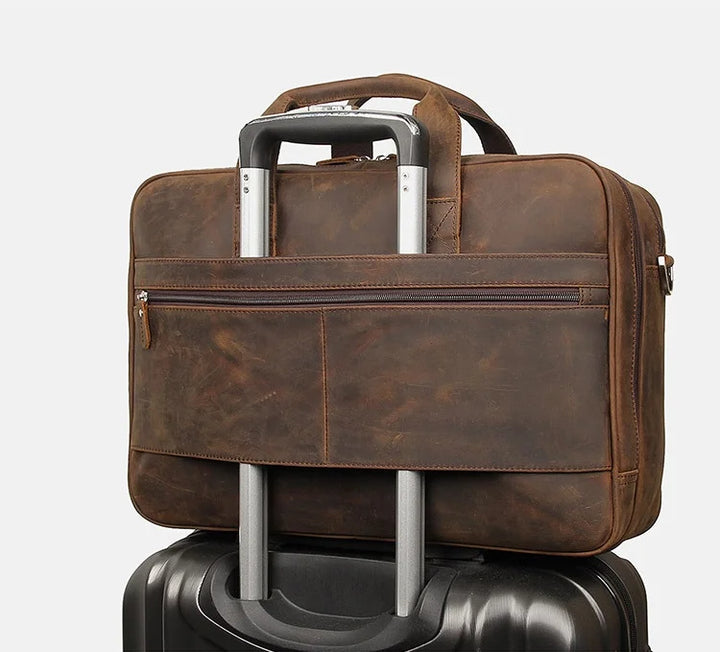 Maleta Executiva Couro Genuíno Genebra 15,6 pol - Vestia