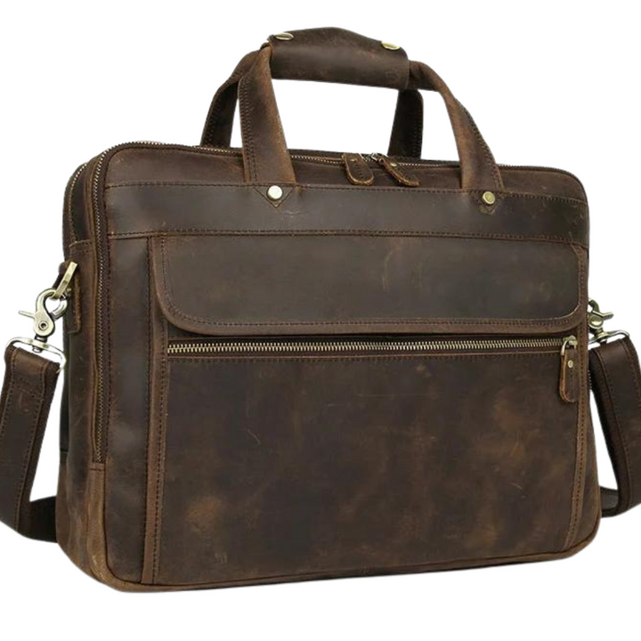 Maleta de couro legítimo Executiva Lorvenn - Vestia