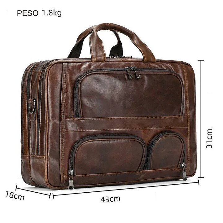 Maleta Executiva Navern Couro Genuíno - Vestia