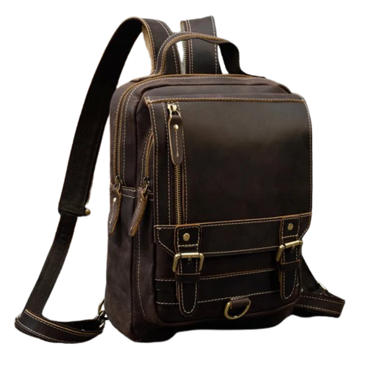 Mochila de Couro Genuíno 14" Noriel - Vestia