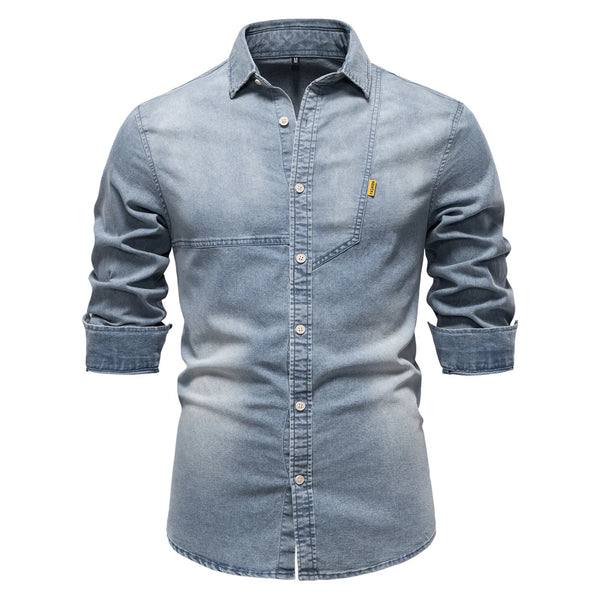 Camisa jeans masculina Slim Vestia - Vestia