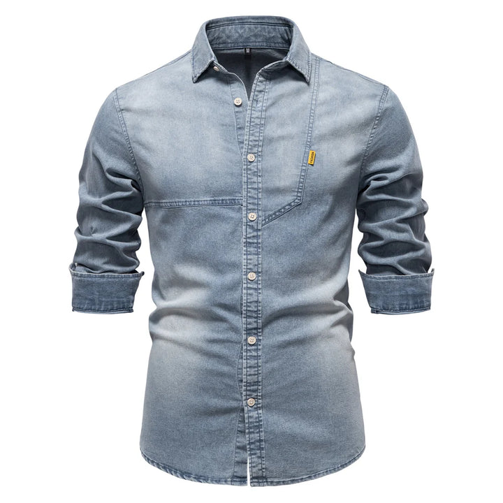 Camisa jeans masculina Slim Vestia - Vestia