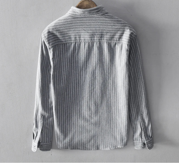 CAMISA CASUAL LISTRADA ALGODÃO CALVINO - Vestia