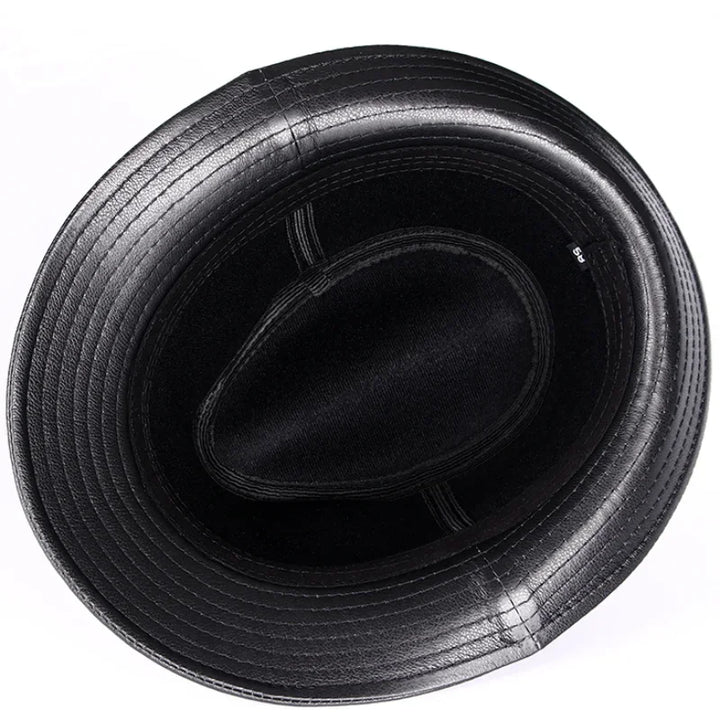 Chapeu Fedora em couro legítimo Stilus - Vestia