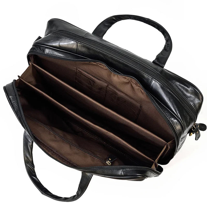 Maleta Executiva Couro Genuíno Black Bull - Vestia