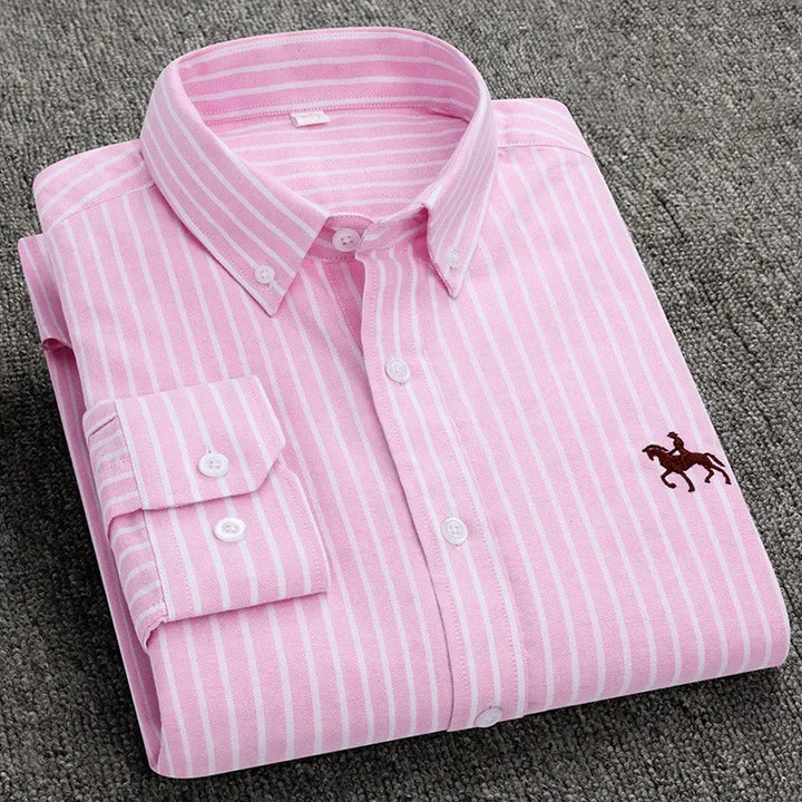 Camisa Masculina Oxford Manga Longa - Vestia