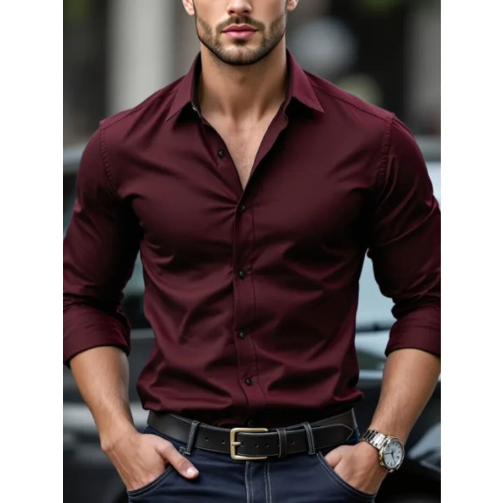 CAMISA MANGA LONGA CASUAL SLIM - Vestia