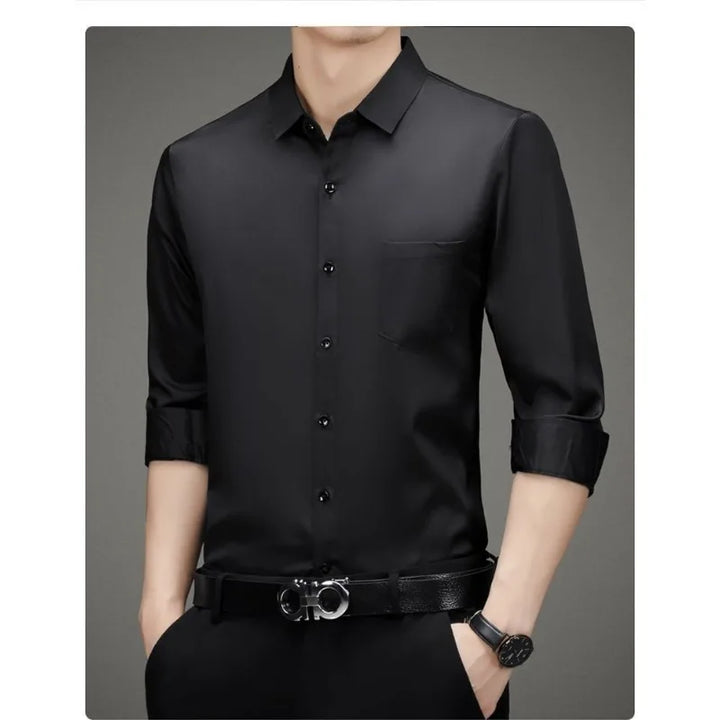 CAMISA SOCIAL SEDA AMOREIRA SLIM - Vestia