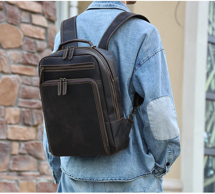 Mochila para Notebook 15,6" Couro Legitimo Navier - Vestia