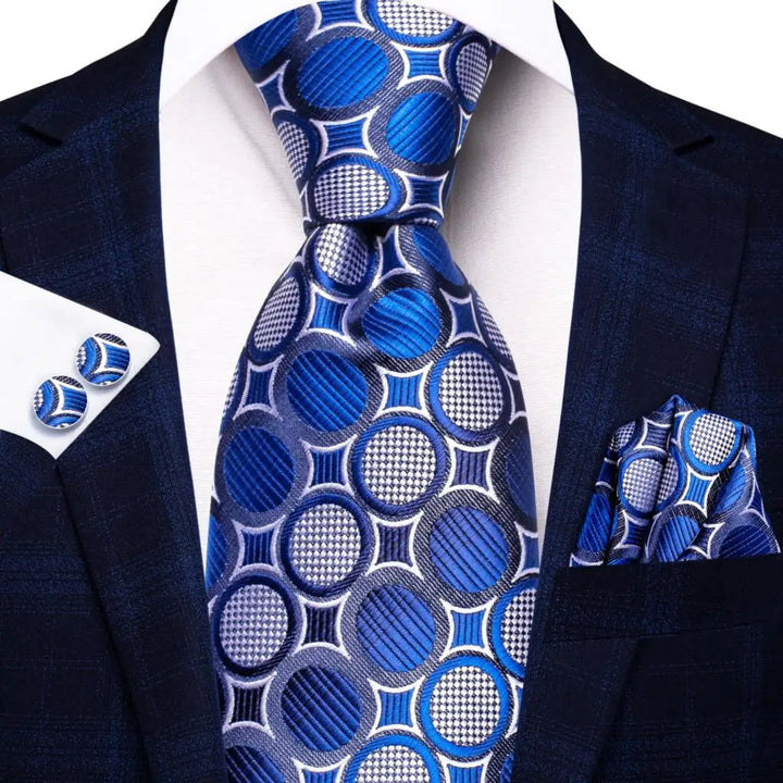 Gravata Azul Desing Italiano Pavão - VESTIA