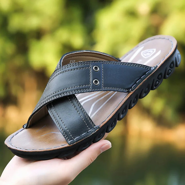 Sandália Slide Cruzado VALTRIO - Vestia