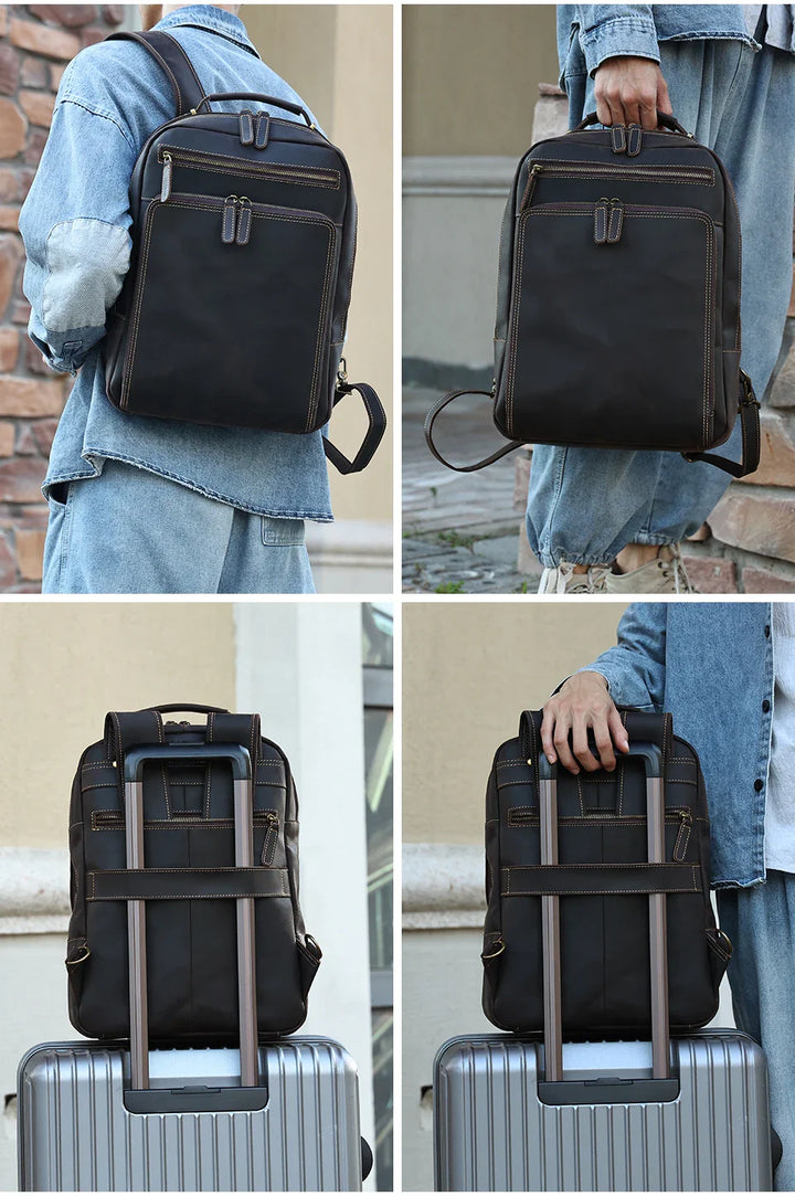 Mochila para Notebook 15,6" Couro Legitimo Navier - Vestia