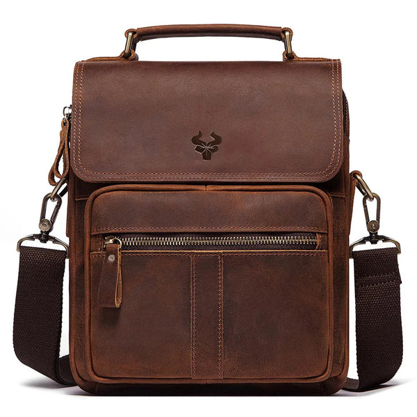 Bolsa de ombro masculina couro legítimo Bravon - Vestia