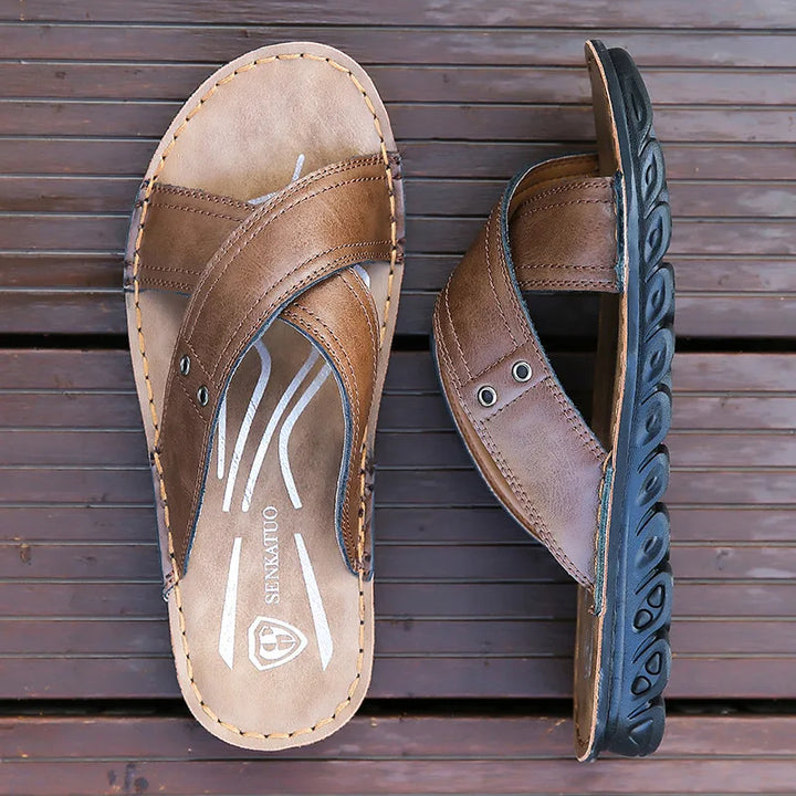 Sandália Slide Cruzado VALTRIO - Vestia