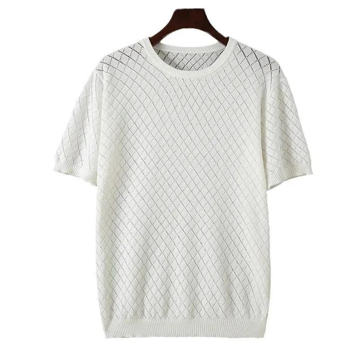 Camiseta malha de algodão manga curta - VESTIA