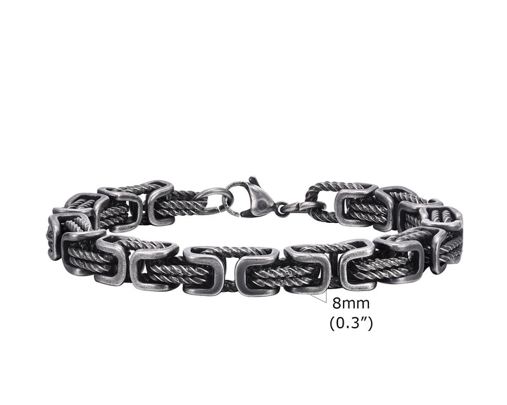 Bracelete Savric elos trançados 8 mm - Vestia