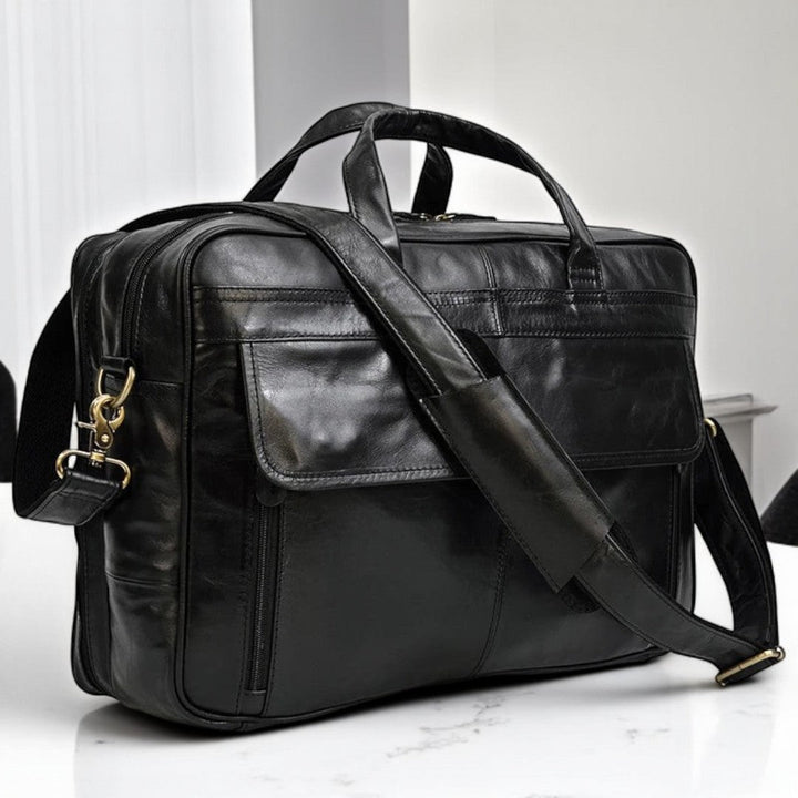 Maleta Executiva Couro Genuíno Black Bull - Vestia