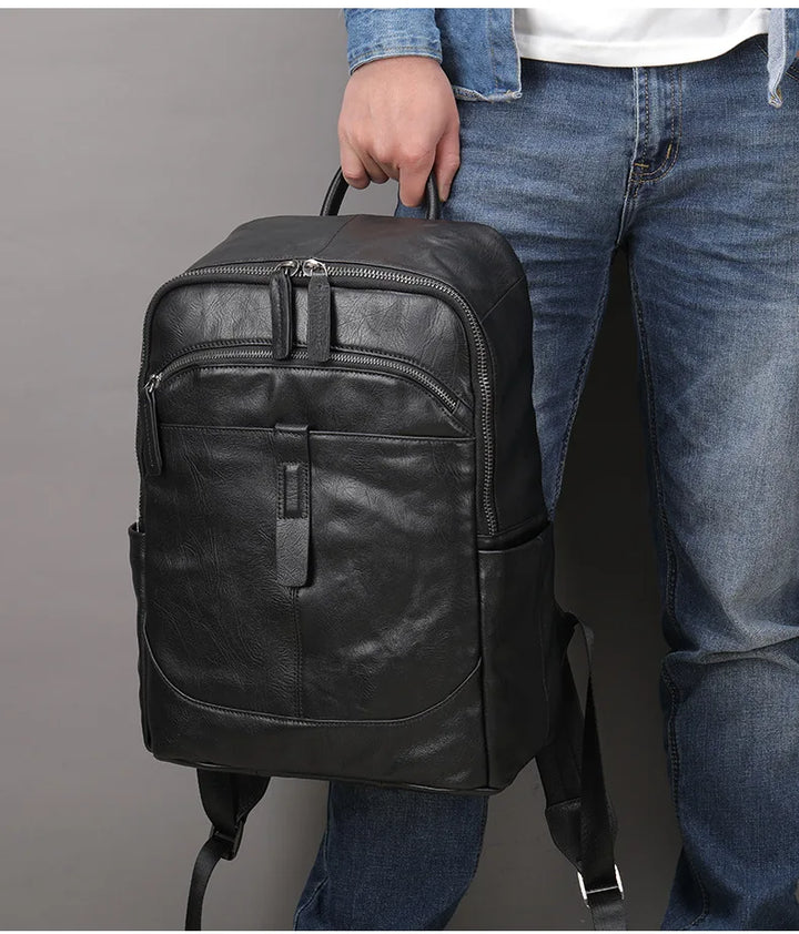 Mochila de Couro Genuíno para Notebook 14" Elmar - Vestia