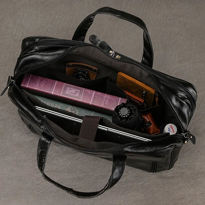 Maleta Executiva Couro Genuíno Black Bull - Vestia