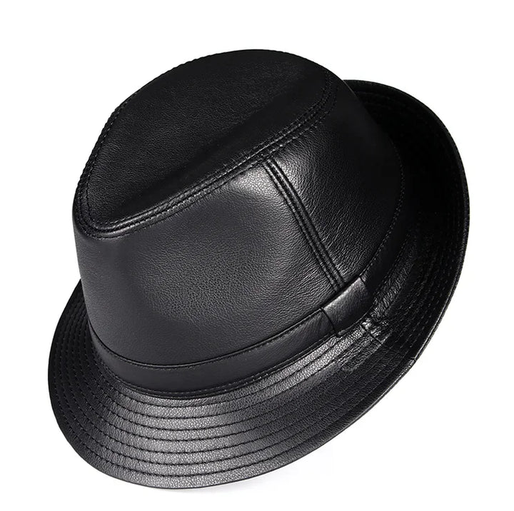 Chapeu Fedora em couro legítimo Stilus - Vestia