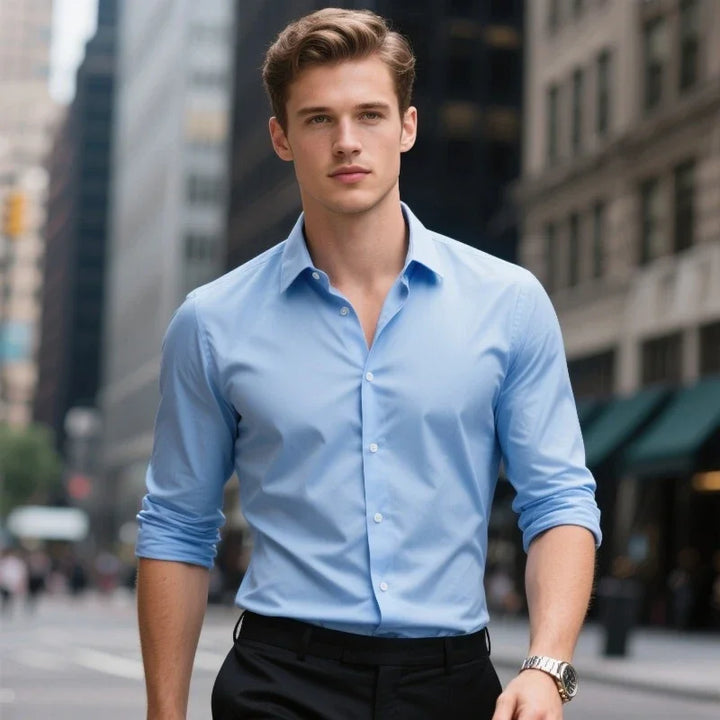 CAMISA MANGA LONGA CASUAL SLIM - Vestia