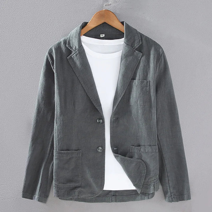 Blazer de couro formal em linho Lusant - Vestia