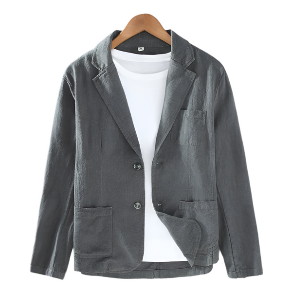 Blazer de couro formal em linho Lusant - Vestia