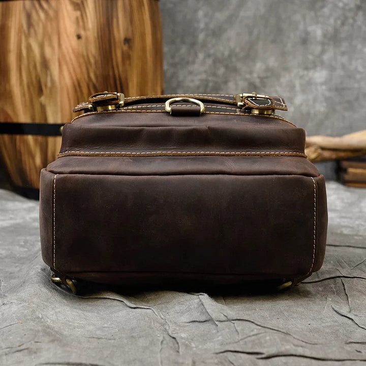 Mochila de Couro Genuíno 14" Noriel - Vestia