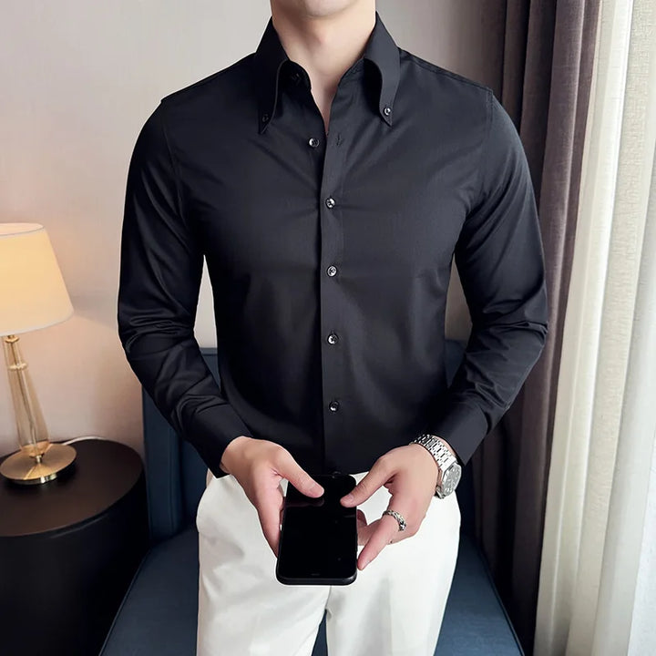 Camisa Casual Versátil Manga Longa - Vestia