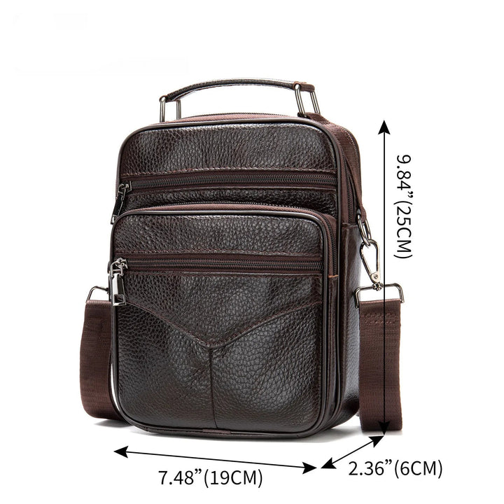 BOLSA DE OMBRO EM COURO GENUÍNO DELNOR - Vestia