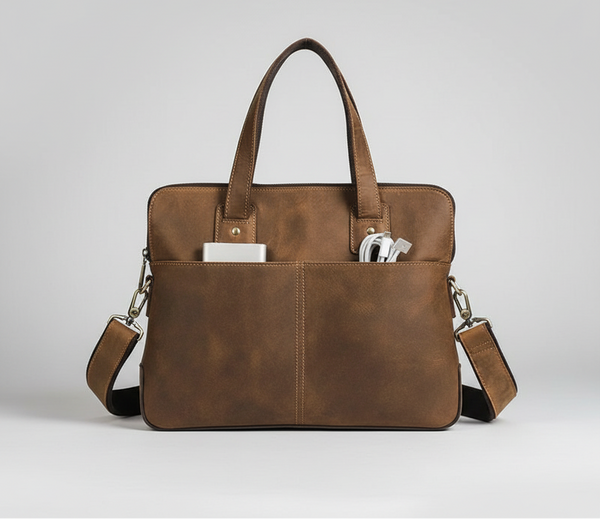 MALETA DE COURO EXECUTIVA 16 POL RIVATORE