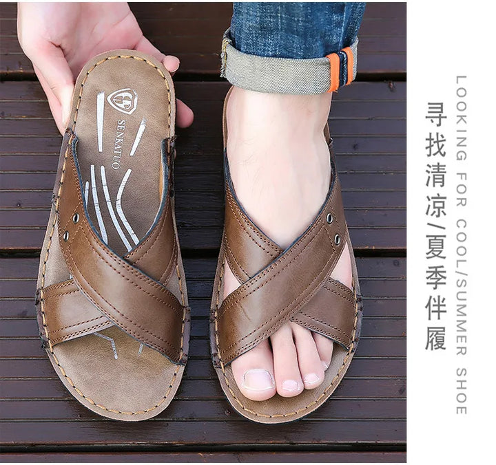 Sandália Slide Cruzado VALTRIO - Vestia