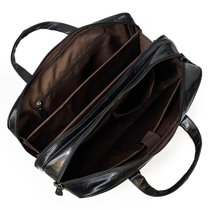 Maleta Executiva Couro Genuíno Black Bull - Vestia