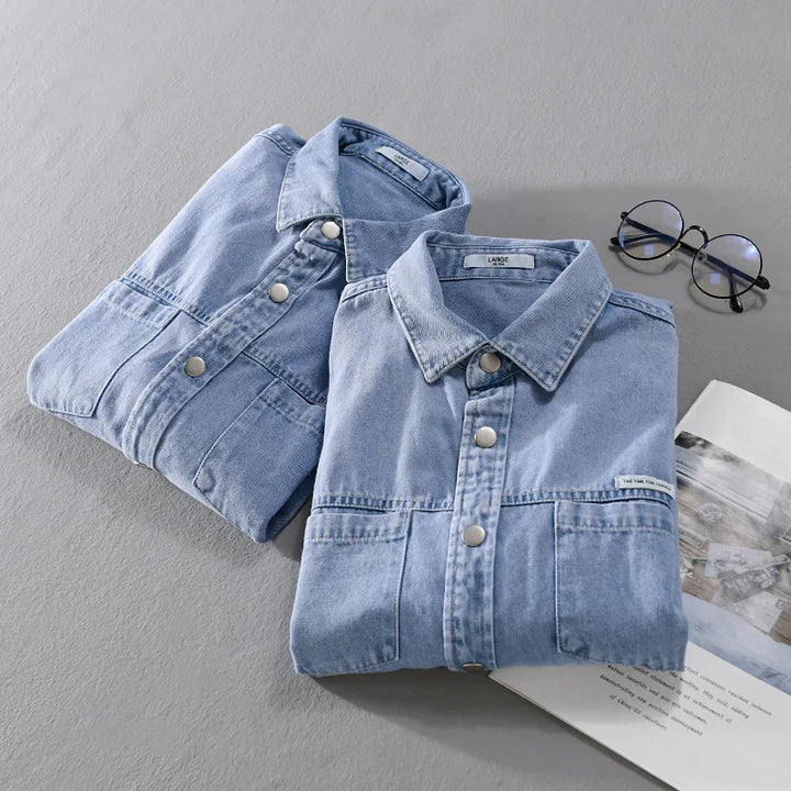 Camisa Jeans azul vintage Brelton - Vestia