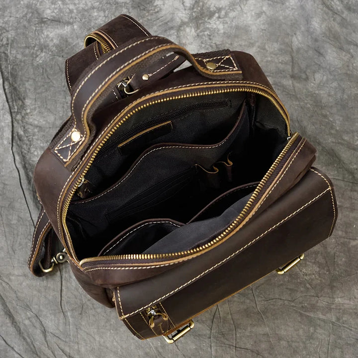 Mochila de Couro Genuíno 14" Noriel - Vestia