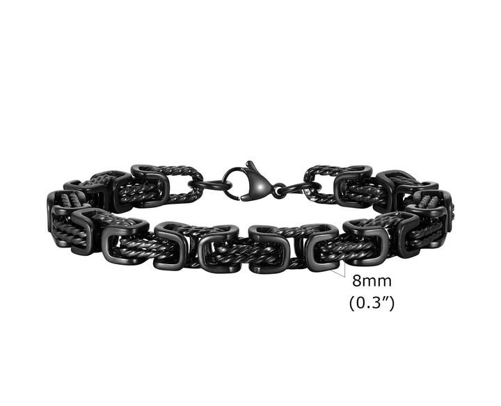 Bracelete Savric elos trançados 8 mm - Vestia
