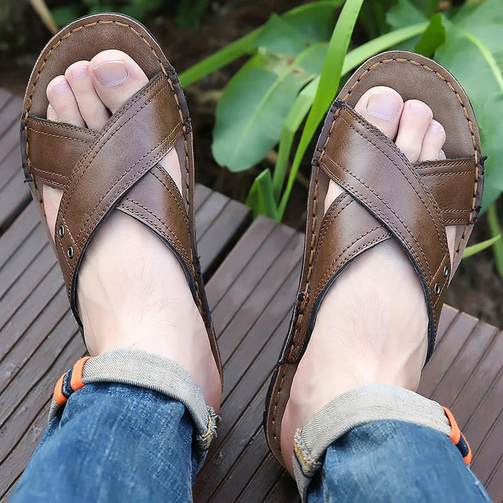 Sandália Slide Cruzado VALTRIO - Vestia