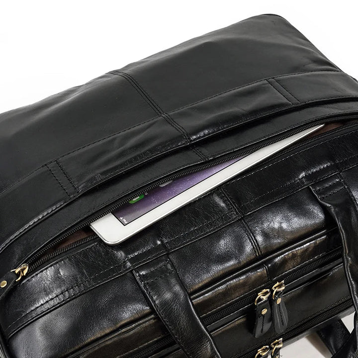 Maleta Executiva Couro Genuíno Black Bull - Vestia